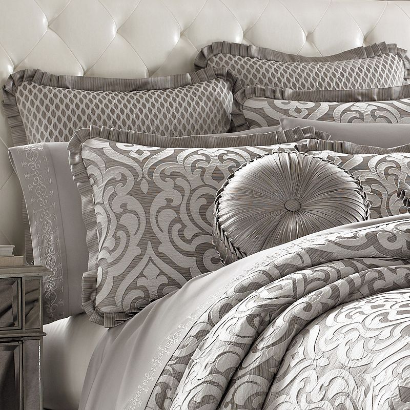 Five Queens Court Lafayette Silver Comforter Set with Shams