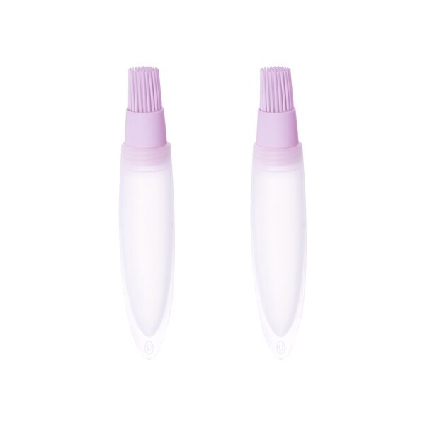 2pcs Silicone Oil Bottle Brush Tip Tail for Barbecue Cooking Baking， Purple