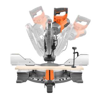 RIDGID 15 Amp Corded 12 in. Dual Bevel Sliding Miter Saw with Pneumatic 18-Gauge 2-18 in. Brad Nailer with Tool Bag R4222-R213BNF