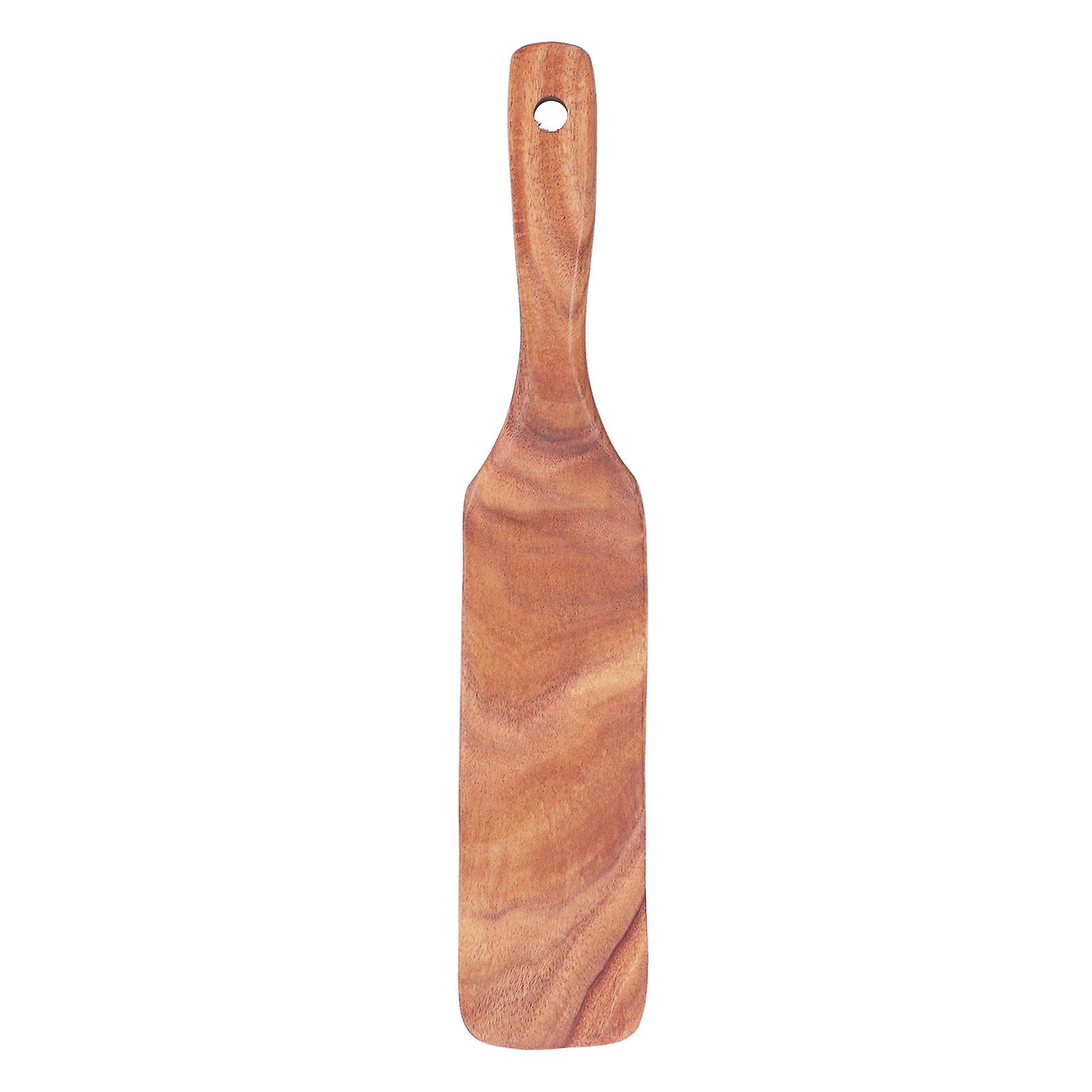 Teak Spatula Wooden Steak Pizza Cooking Salad Frying Spatula for Business Gifts Home KitchenMiddle Shovel 11.4x2.2inch