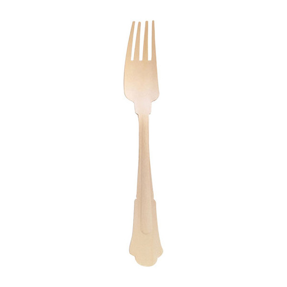 Packnwood Elegant Wooden Fork 6.5in