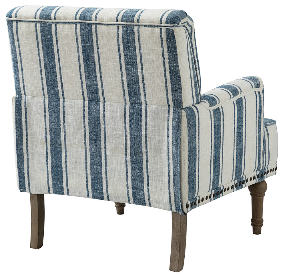 Comfy Living Room Armchair With Stripe Design Set of 2   Traditional   Armchairs And Accent Chairs   by Karat Home  Houzz