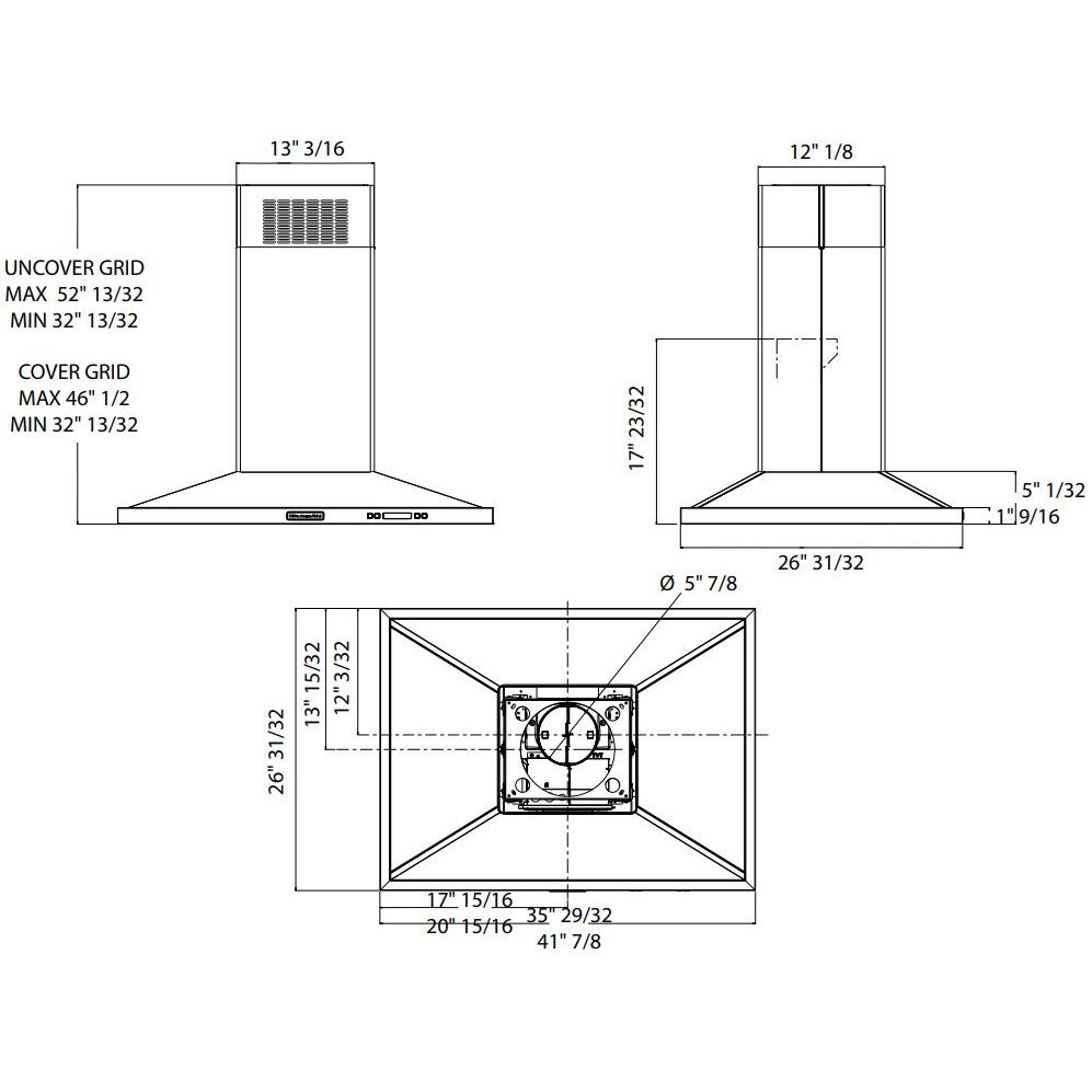 Elica 42-inch Stoney Island Range Hood ESI642SS