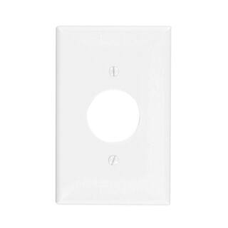 Leviton 1-Gang Midway Single 1.406 in. Hole Wall Plate White R52-00PJ7-00W