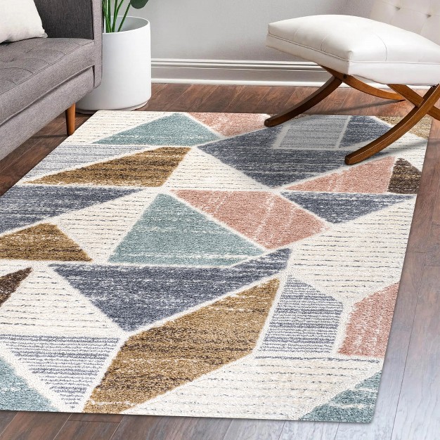 Aileen Geometric Scandi Colorblock Carved Area Rug Jonathan Y