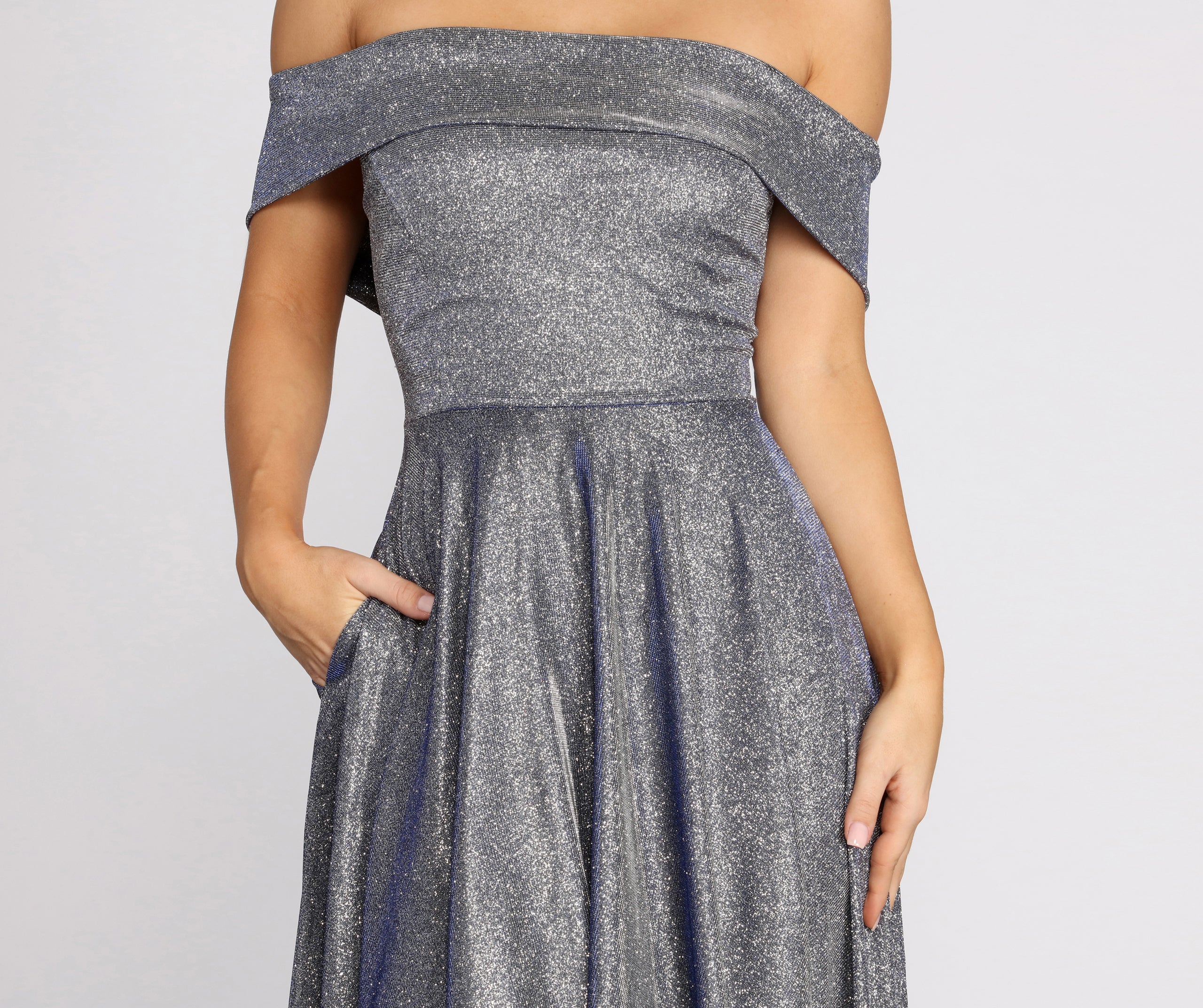 Monica Off Shoulder A-Line Dress