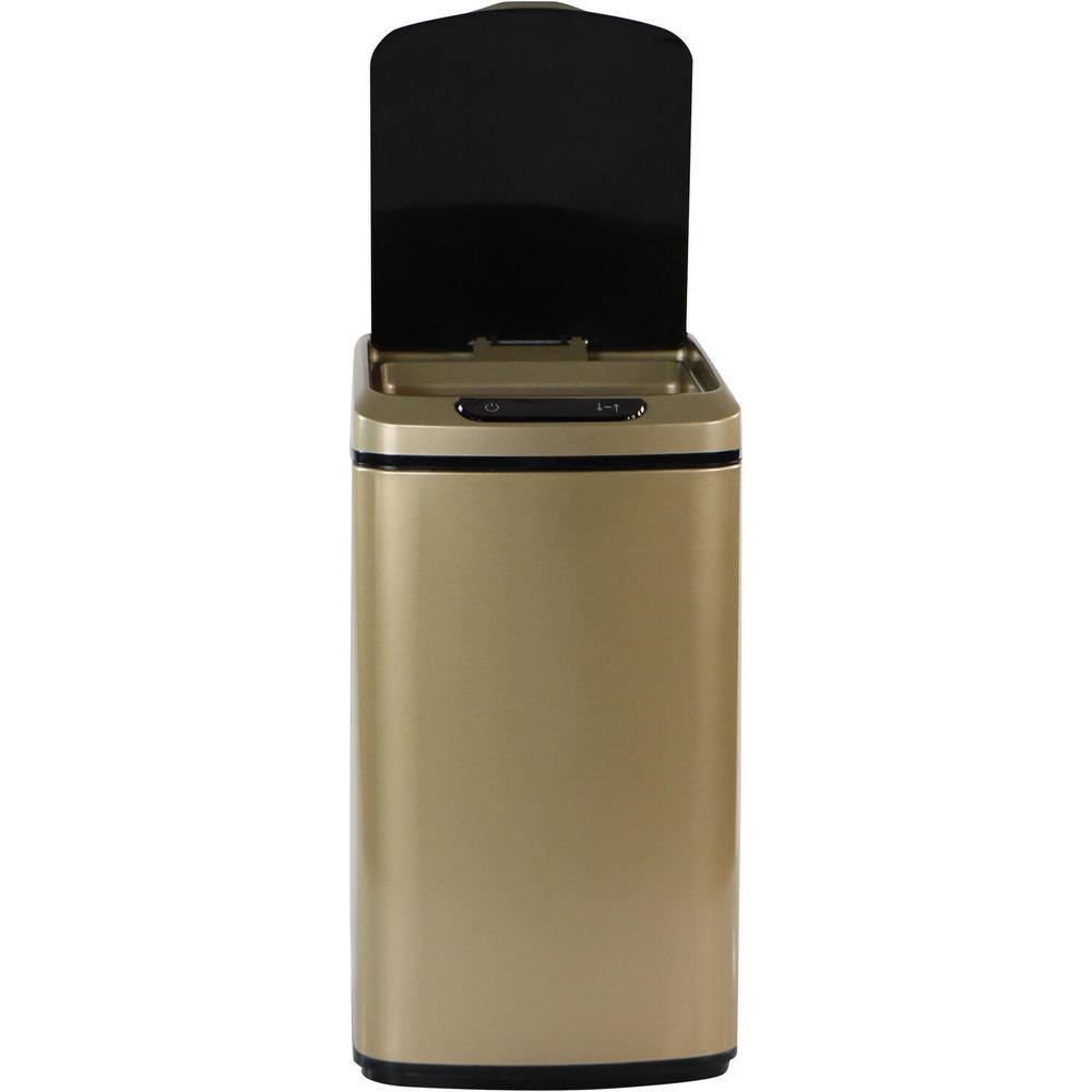 Hanover 3.2 Gal. Gold Metal Household Trash Can with Sensor Lid HTRASH12L-2