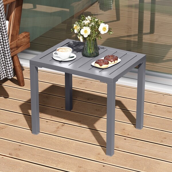 VredHom Outdoor Aluminum Patio Side Table