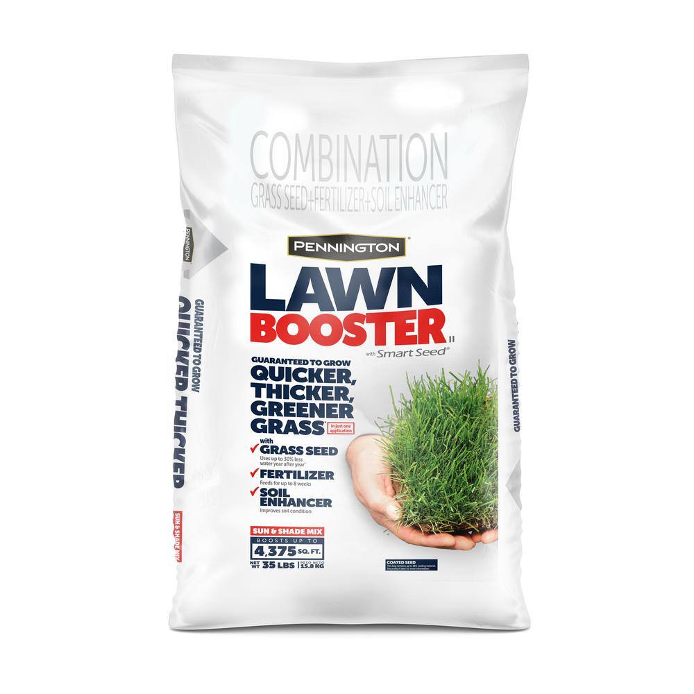 Pennington 35 lbs. Sun and Shade Lawn Booster with Smart Seed Fertilizer and Soil Enhancers 100540513