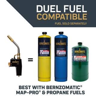 Bernzomatic Advanced Performance Torch with Instant StartStop Ignition Compatible with Map-Pro and Propane Gas TS4000T