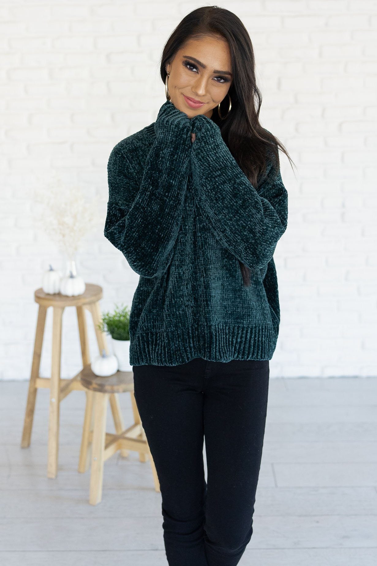 Fall Beauty Modest Chenille Sweater