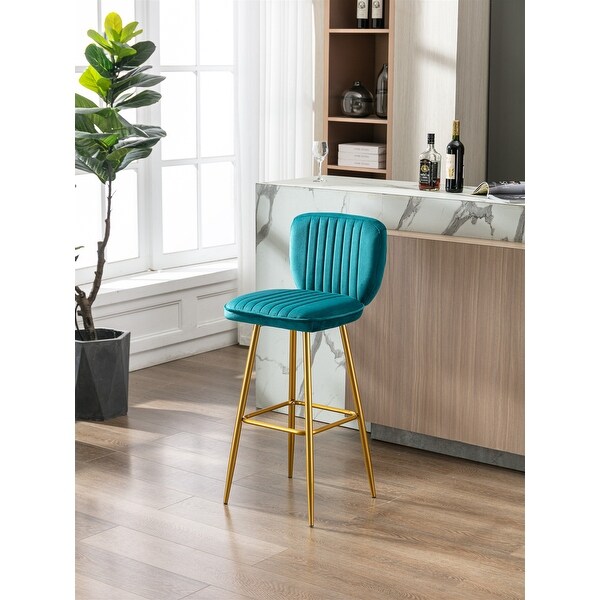 Armless Bar Stools with Back and Footrest for Home Kitchen Bar