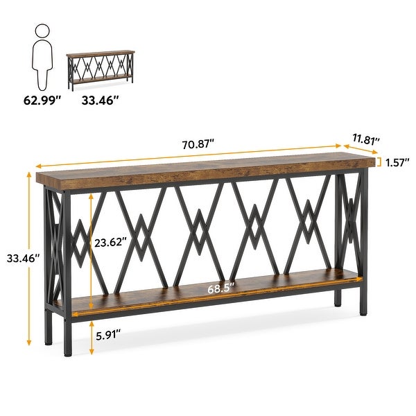 70.9 Inch Extra Long Narrow Console Table Sofa Table