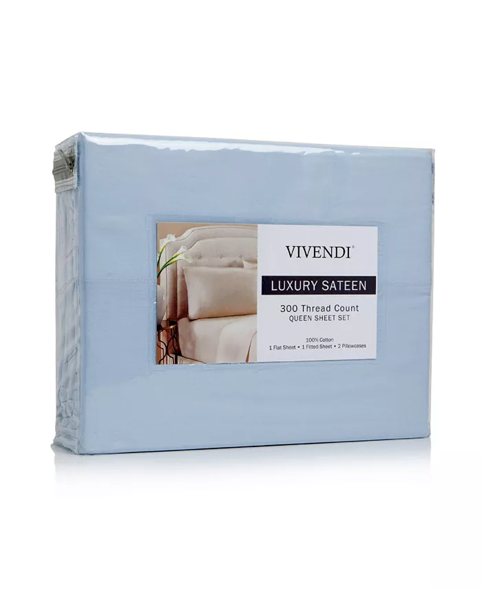 Vivendi 300 Thread Count Sheet Set of 4， Full