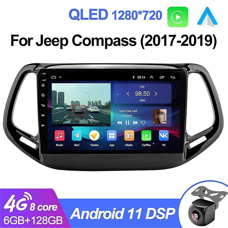 Android 12 Car Radio Multimedia Video Player For Jeep Compass 2 MP 2017-2019 GPS Navigation CarPlay