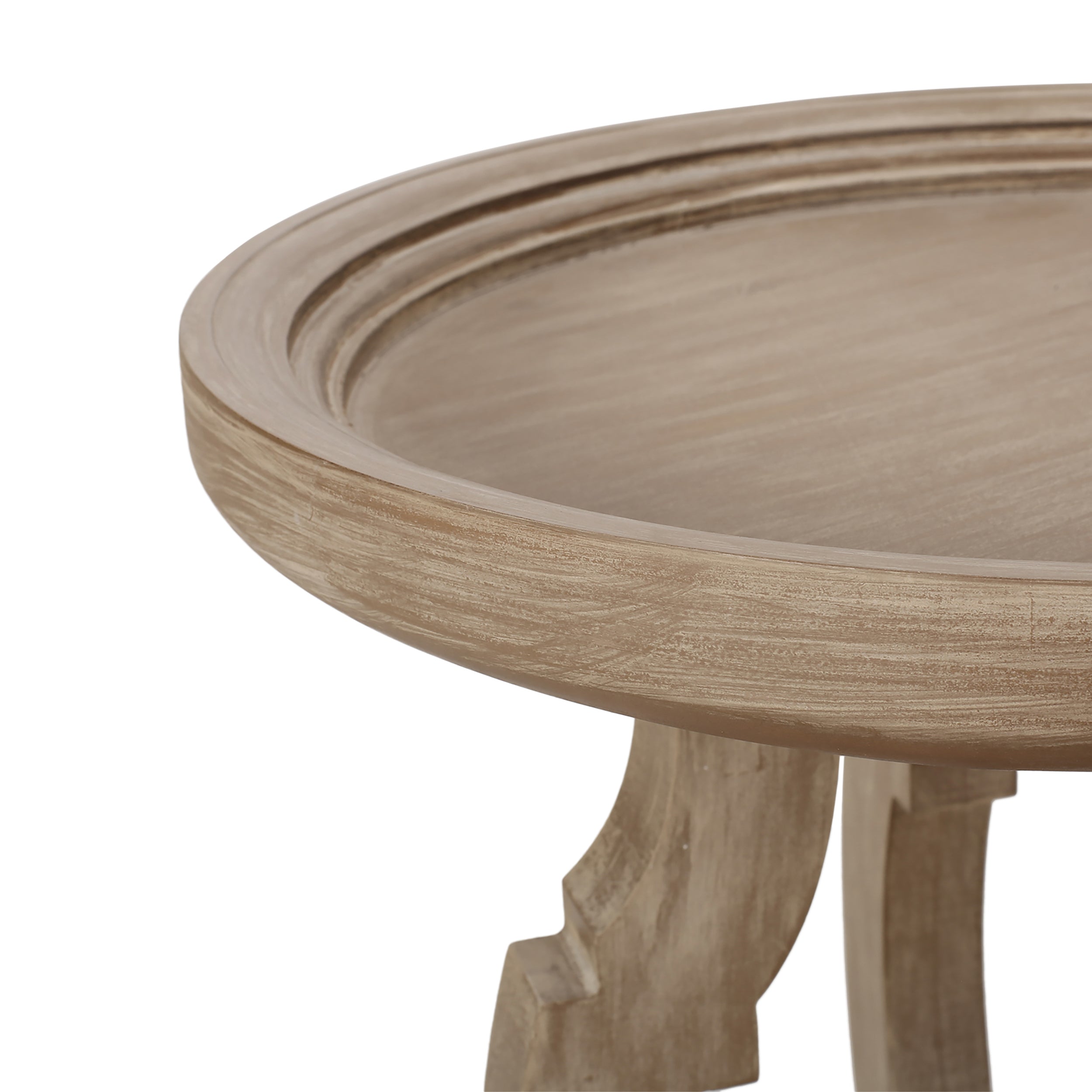 Emilya French Country Accent Table with Round Top