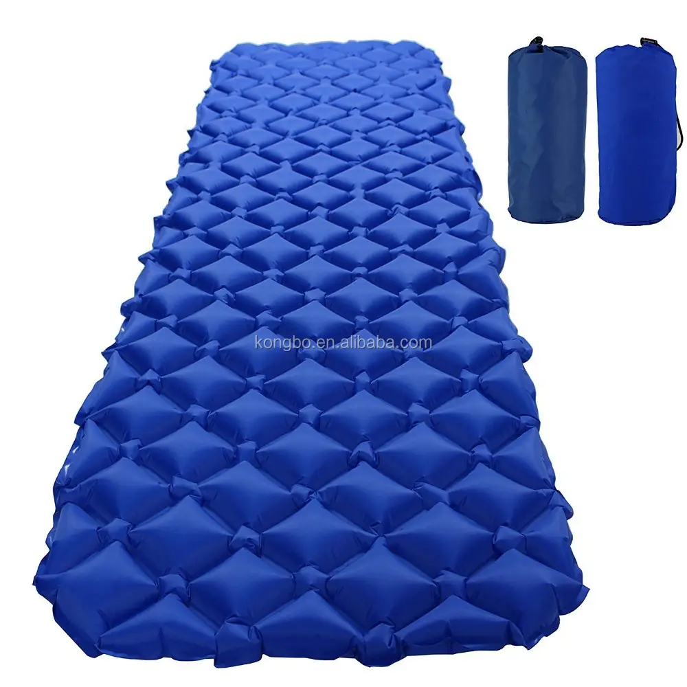 Kongbo Compact Lightweight Ultralight Inflatable Sleeping Pad Camping Mat intex Air Mattress with built in pump