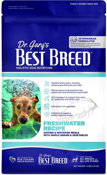 Dr. Gary's Best Breed Freshwater Recipe Catfish and Whitefish Meals Dry Dog Food