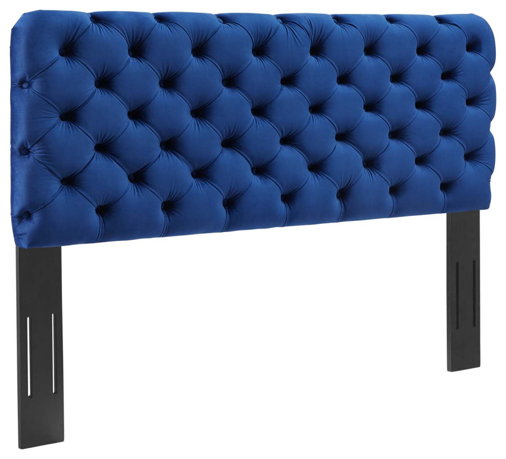 Modway Lizzy Tufted Twin Performance Velvet headboard   Contemporary   Headboards   by Uber Bazaar  Houzz