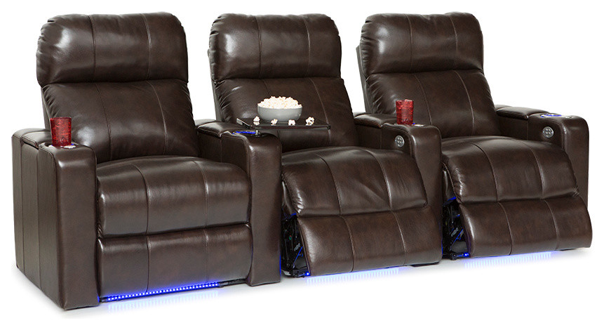 Seatcraft Monterey Leather Home Theater Seating Power Recline   Contemporary   Theater Seating   by Stargate Cinema  Houzz