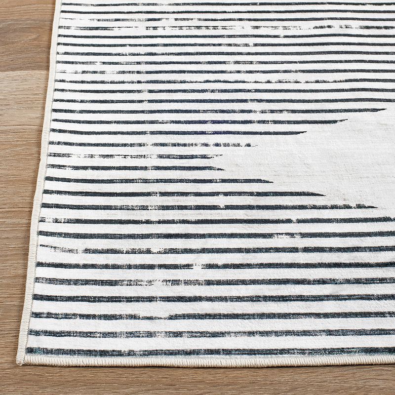 World Rug Gallery Austin Stripes Machine Washable Rug