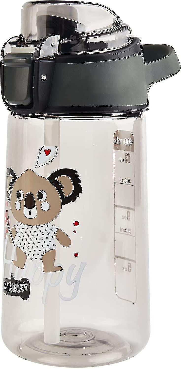 Kids Water Bottles - 16 Oz Black Kids Water Bottle Made With Tritan， Girls Water Bottle， Cute Leak P