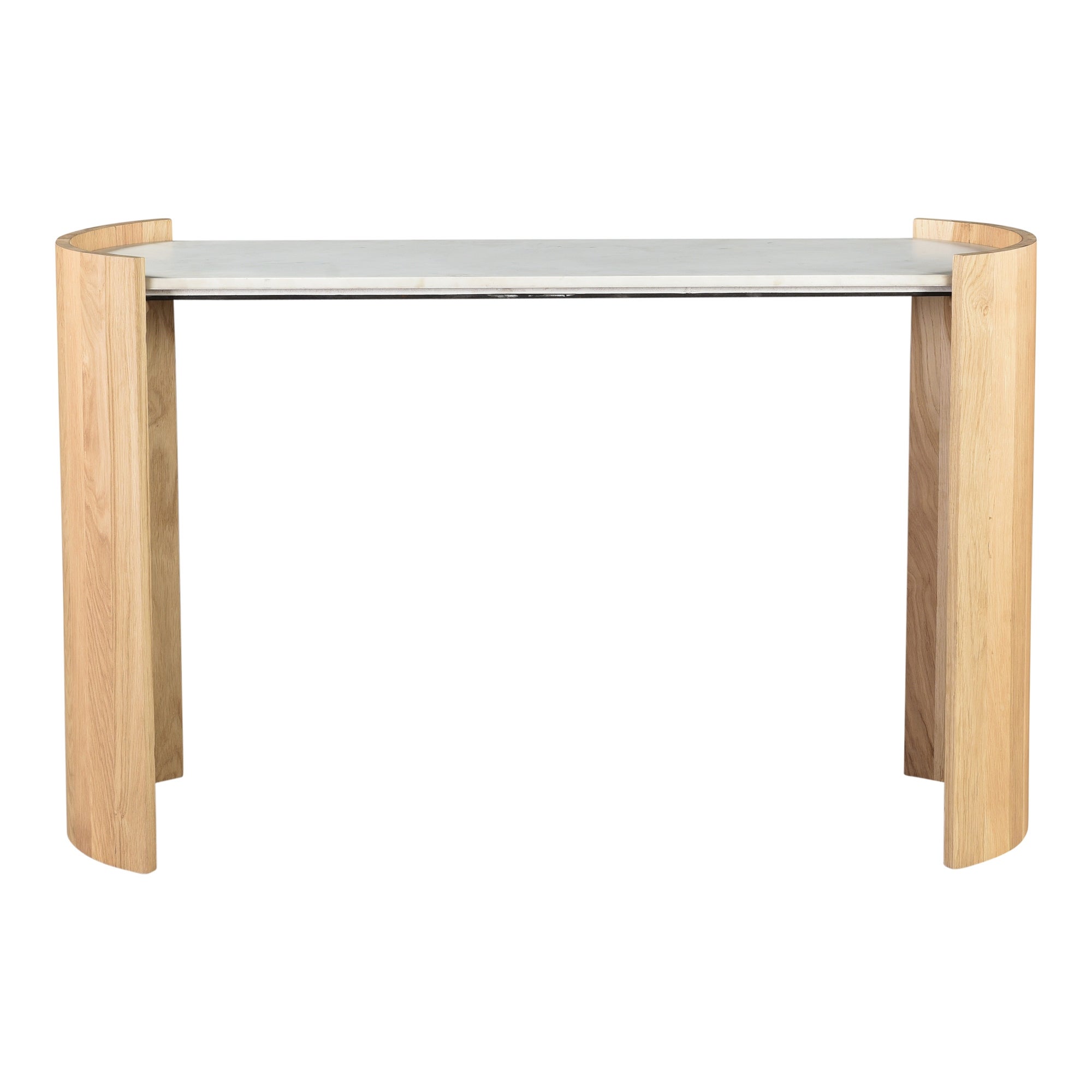 Aurelle Home Damina Modern Art Deco Curved Based Console Table