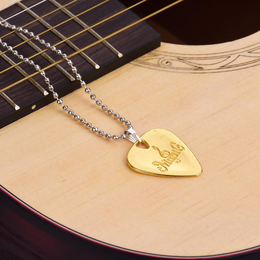 1 Guitar Pick Necklace Gold