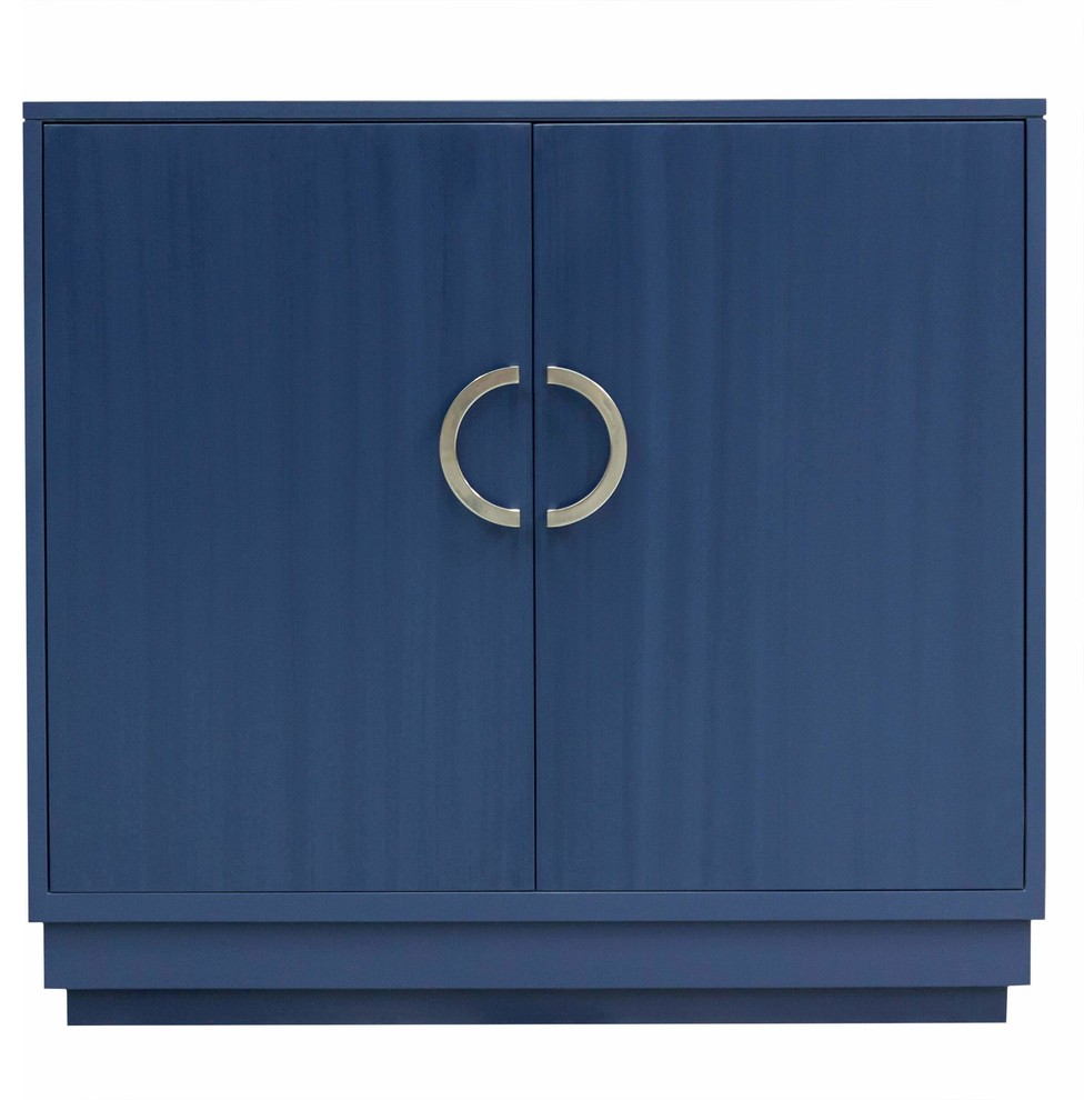 Facets Modern 36 quotTwo Door Cabinet  Indigo   Contemporary   Accent Chests And Cabinets   by English Georgian America  Houzz