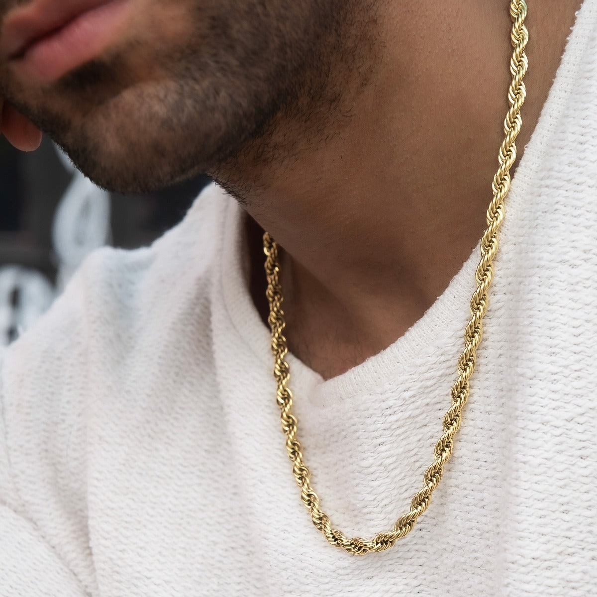 Rope Chain in Yellow Gold- 6mm