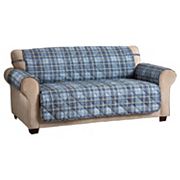 Jeffrey Home Tartan Plaid Secure Fit XL Sofa Cover