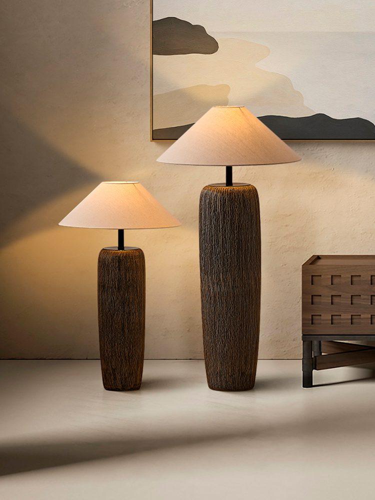 Weathered Wood Grain Floor Lamp