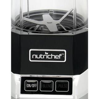 NutriChef 24 oz. Single Speed Black Digital Countertop Power Pro Blender with Pulse Blend NCBL1000