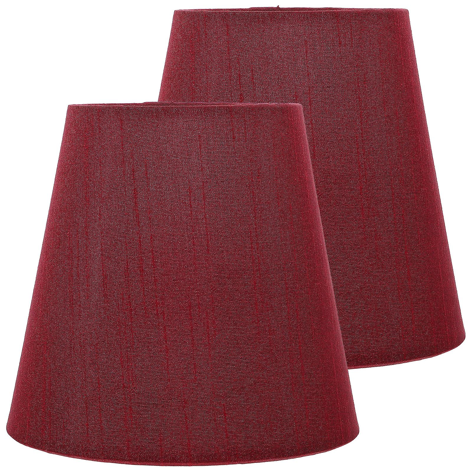 2pcs Fabric Lampshade Small Lampshade Clip On Bulb Retro Style Lamp Shade Barrel Lamp Shade Accessory