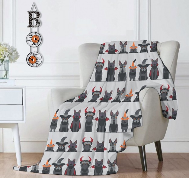 Kate Aurora Halloween Spooky Pets Ultra Soft amp Plush Oversized Accent Throw Blanket 50 In W X 70 In L