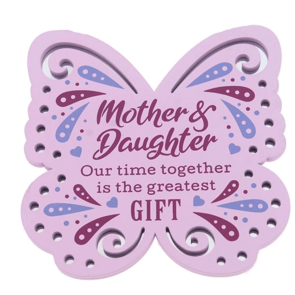 H & H Gifts  Reflective Butterfly - Mother & Daughter - Sentiment Hanging Ornament