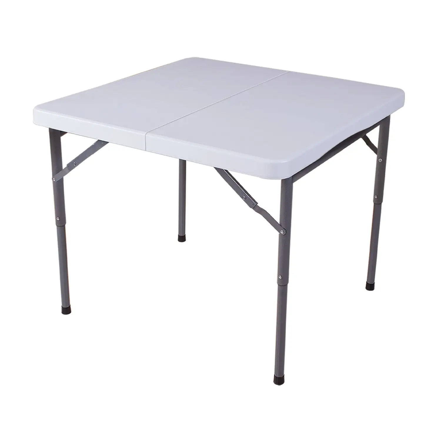 Plastic Development 844FIH Steel Frame Foldable 34-inch Vinyl Card Table, White
