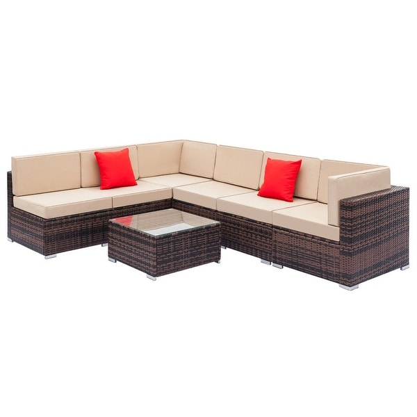 Gereja PE Rattan 7piece Outdoor Sectional Sofa Set by Havenside Home