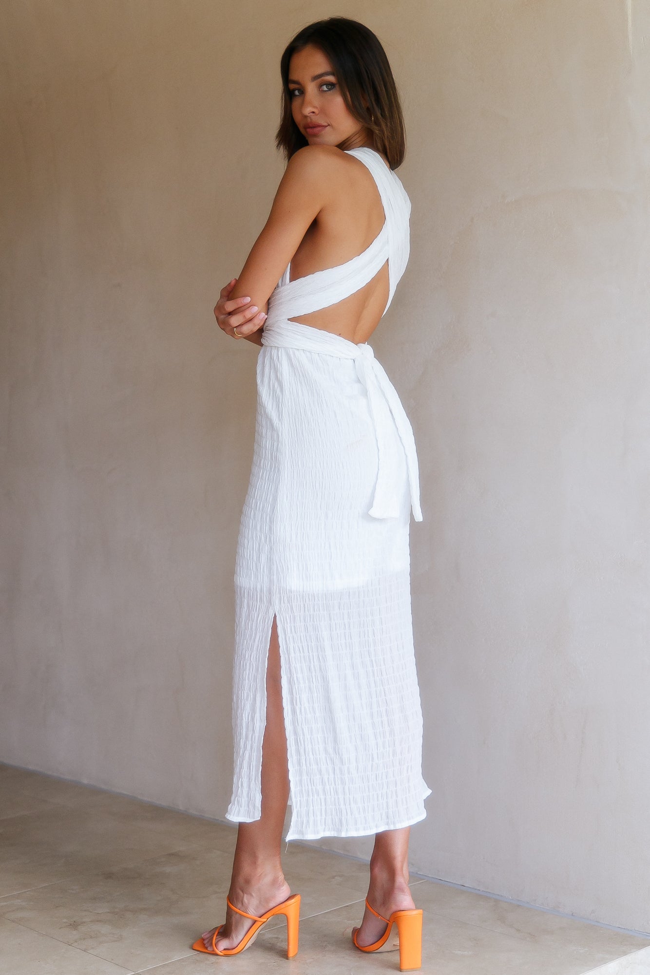 Not Shy Babe Maxi Dress White