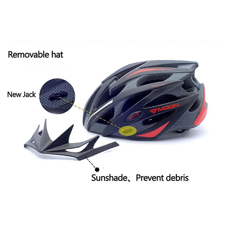 Adult Outdoor Bicycle Cycling Helmet With Snap-on Visor Use Road Mountain Moon