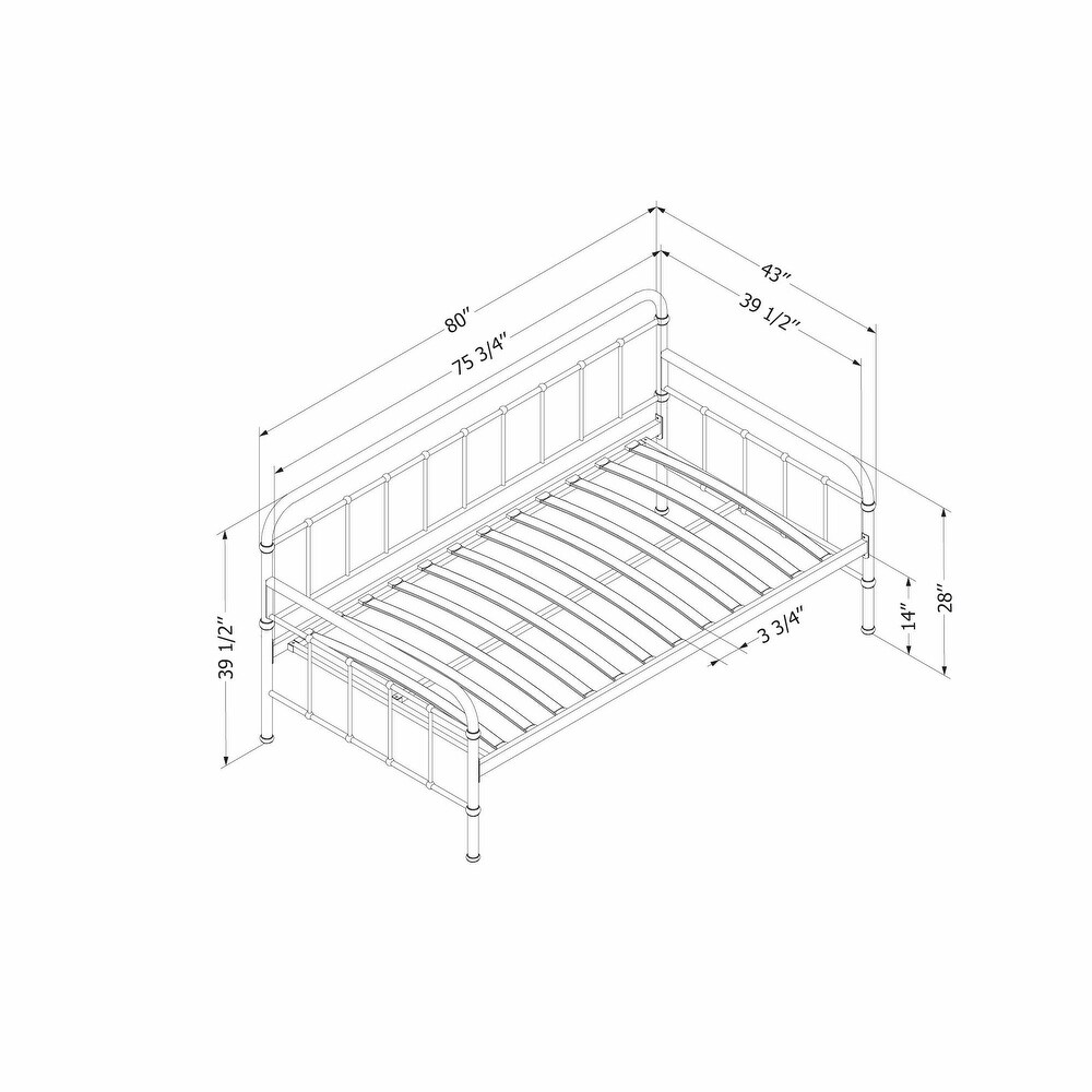 South Shore Prairie Metal Daybed