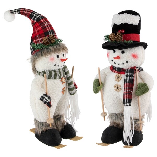 Winter Skiing Snowmen Christmas Figures