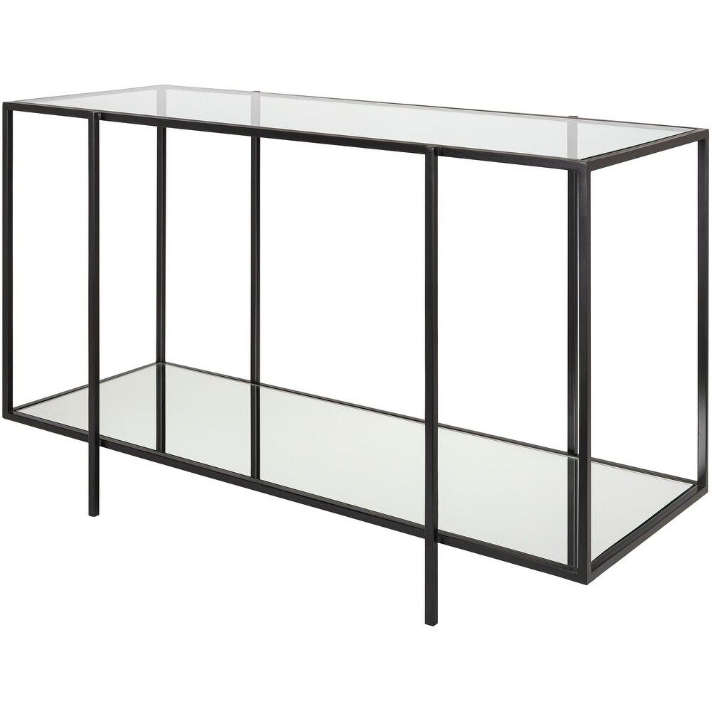 Alecsis Glass Two Tier 30 inch Console Table