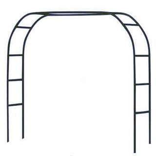 85 in. Black Metal Garden Arch Wide Sturdy Metal Trellis TG22597