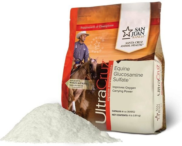 UltraCruz Glucosamine Sulfate Joint Support Powder Horse Supplement， 4-lb bag