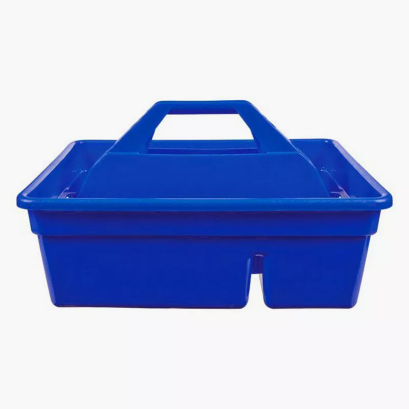 Little Giant Stable Supplies Plastic Organization DuraTote Box with Handle， Blue