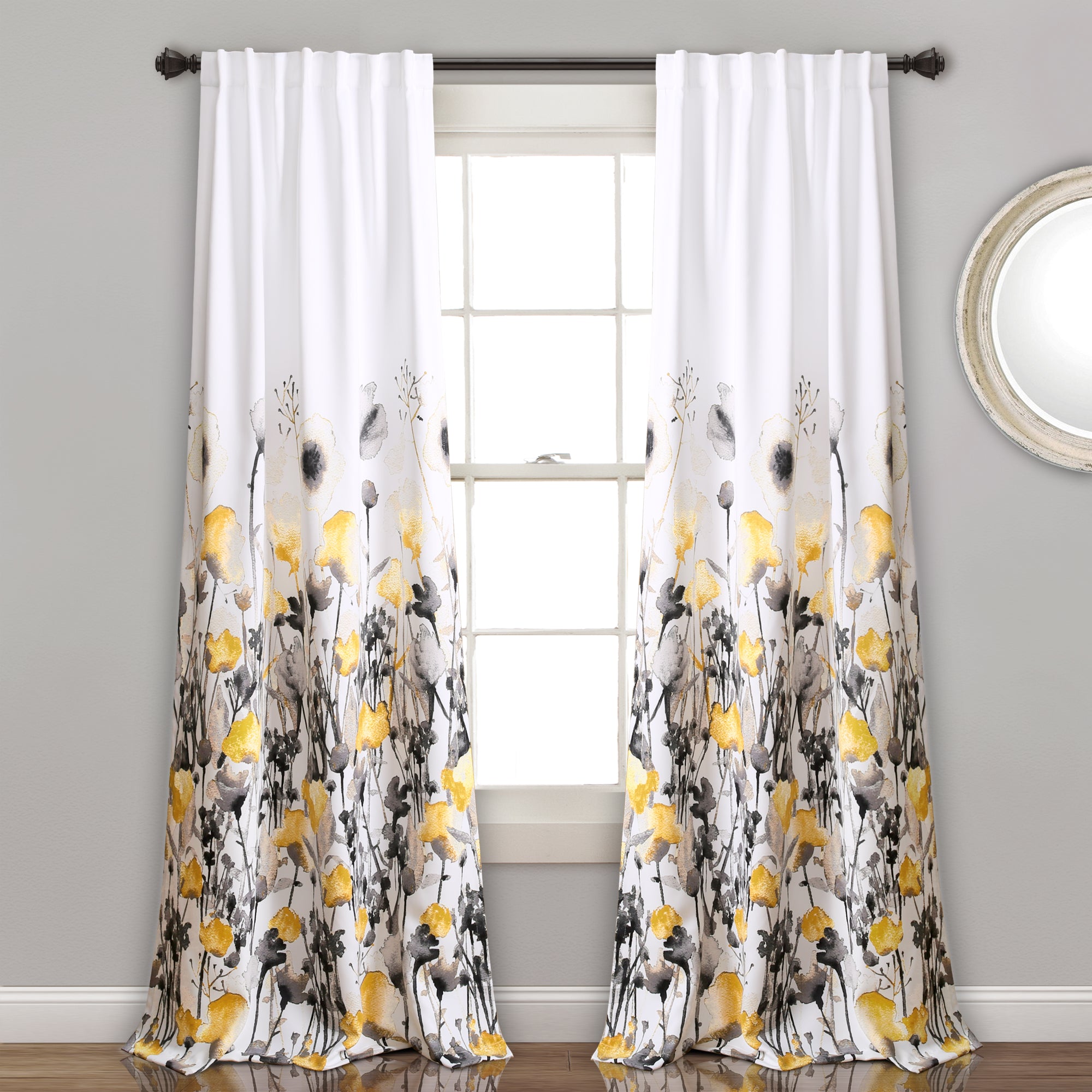 Zuri Flora Room Darkening Window Curtain Panel Set