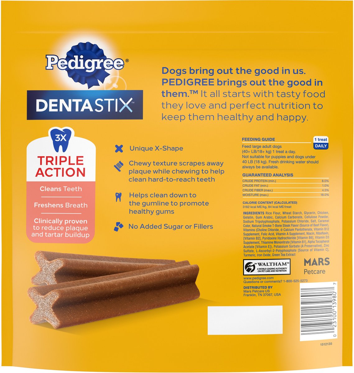 Pedigree Dentastix Beef Flavored Large Dental Dog Treats