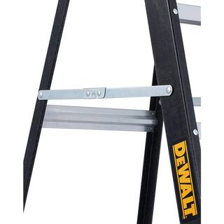 DW 6 ft. Fiberglass Step Ladder 10.4 ft. Reach Height Type 1 - 250 lbs. Expanded Work Step and Impact Absorption System DXL3110-06