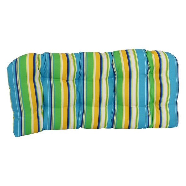 42-inch Rounded Back Tufted Outdoor Loveseat/Bench Cushion